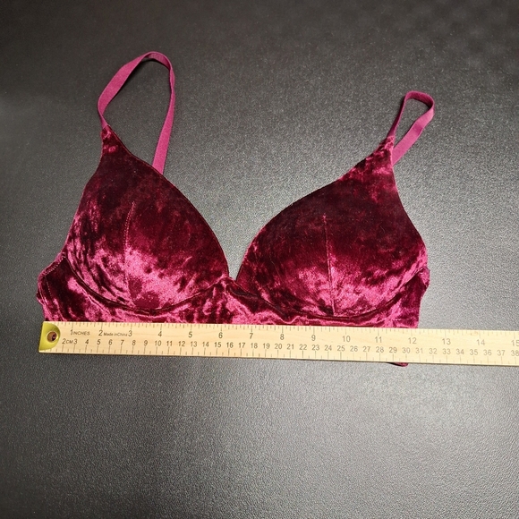La SEMZA Rich Burgundy Velvet Bra - Picture 2 of 5